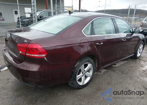 2013 Volkswagen Passat 2.5L Se from USA, damaged, VIN 1VWBP7A30DC082089